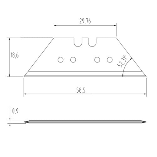 Summa 500-9825 V-Cut Knife Blade