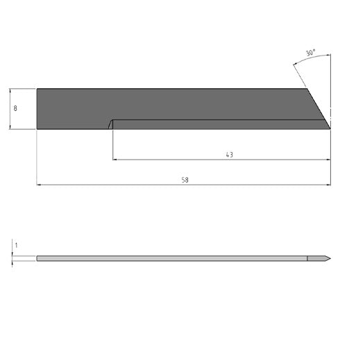 Summa 500-9826 V-Cut Knife Blade