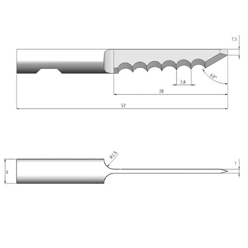 Summa 500-9833 Carbide Knife Blade