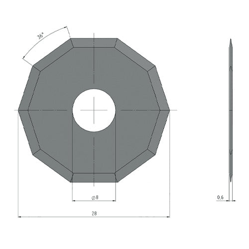 Summa 500-9861 Carbide Knife Blade