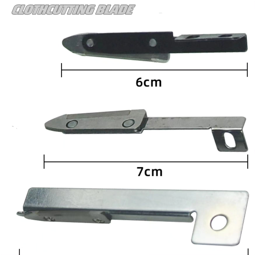 Cloth end cutting blade